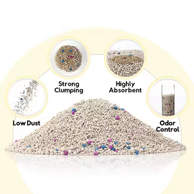 Litière agglomérante pour chat en forme de boule, forte agglomération, désodorisation, litière pour chat en bentonite