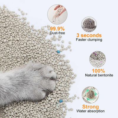 Chất hấp thụ cao hơn Bentonite Cat Litter Sodium dựa trên cát vệ sinh mèo không bụi