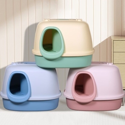 Buy Blue Yellow Pink Kitty Litter Box Big Mouth Monkey Corridor Cat Litter Box 3000g online manufacture