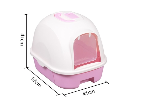 Buy White Portable Closed Cat Litter Box Enclosed Litter Box For Large Cats online manufacture