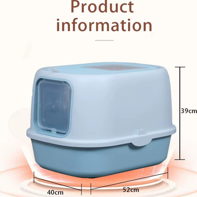 Buy Pink 52cm Closed Cat Litter Box  Anti Splash Drawer High Sided Open Litter Box online manufacture