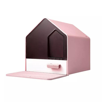 Buy Convenient Practical Plastic Cat Toilet With Litter Scoop Semi Enclosed Litter Box online manufacture