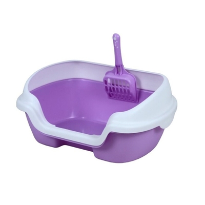Buy Coffee Pink Large Open Litter Box Open Top Cat Litter Box With Shield online manufacture