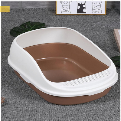 Buy OEM ODM Semi Enclosed Cat Litter Box PP PET Cleaning Litter Box 1250g online manufacture