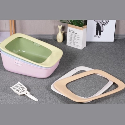 Buy Green Pink Cat Toilet PP Pellet Litter Box With Scoop Durable online manufacture