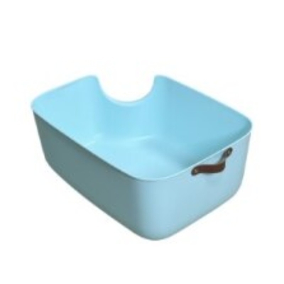 Buy Easy Clean 1085g Semi Enclosed Cat Litter Box   Small Litter Box Blue Grey 55.5cm online manufacture