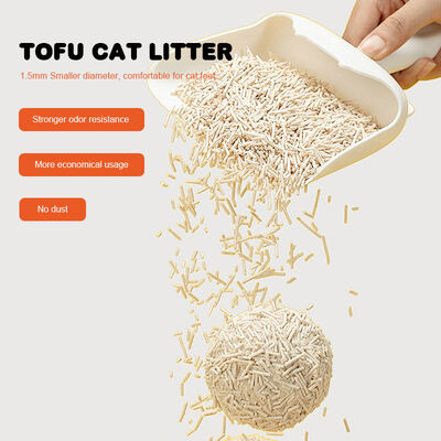 buy Cat Litter Factory OEM Pet Products Eco-Friendly 1.5mm Tofu Cat Litter Biodegradable Premium Odor Control Pet Supplies online manufacture