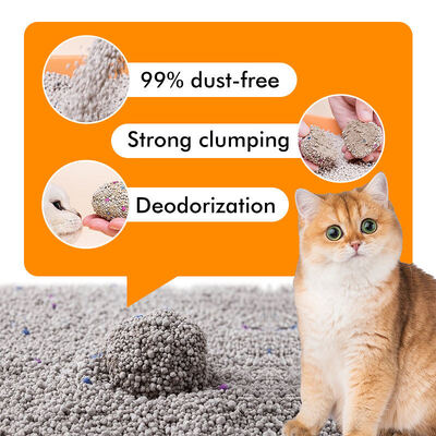 kupować Dostawca OEM Silne gromadzenie łatwe czyste Sodium Clay Cat Sand Bez pyłu Premium Bentonite Cat Litter online manufacture